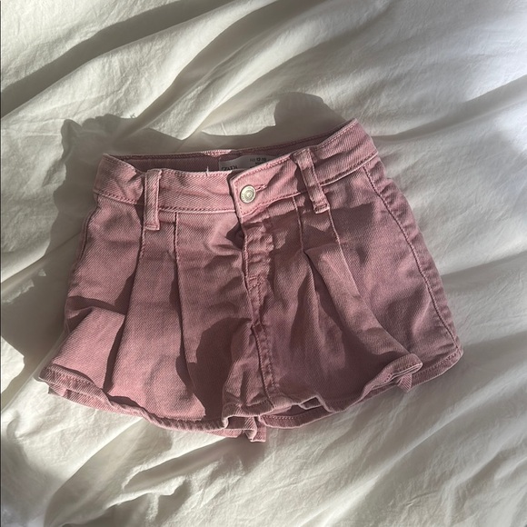 Zara Dusty Rose Pleated Skirt - Picture 1 of 2